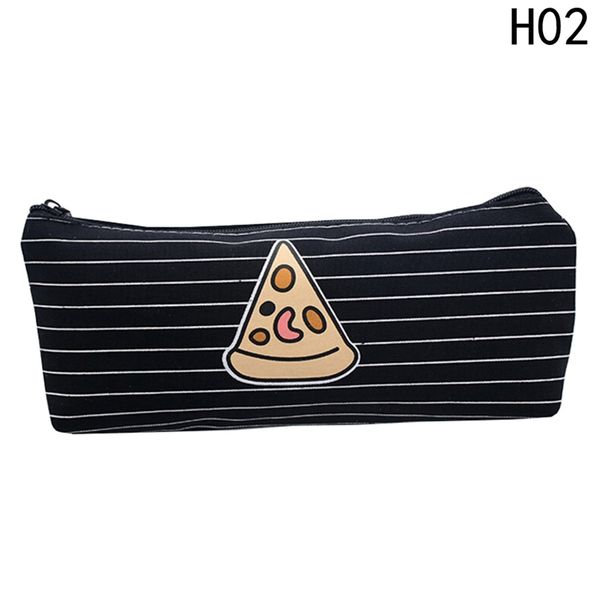 

cute school pencil case for girls boys korea black canvas snack pencilcase stationery office school supplies pen box bag