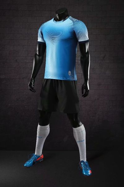 

wholesale customized men football uniforms mens kits sports clothes tracksuits discount boy football sets with shorts b20-010, Black;red