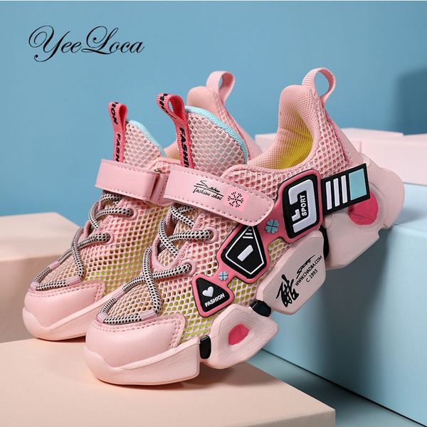 

sneaker shoes for girls kids breathable mesh light weight running walking casual shoes girls light-up athletic dash pink sneaker, Black
