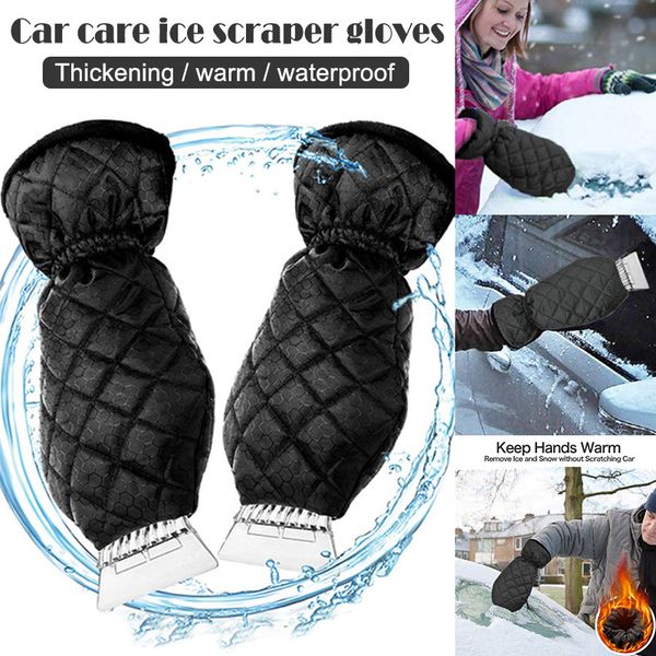

1pc car ice snow gloves scraper waterproof windshield snow scraper glove tool f-best