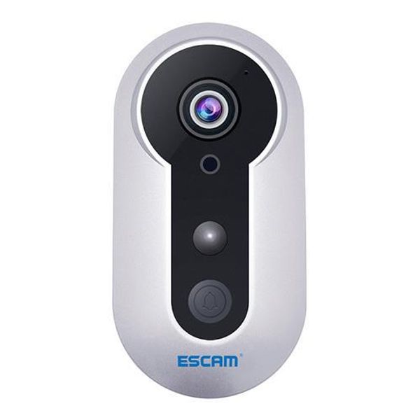 ESCAM QF220 Intelligente Türklingel, WiFi-Fernbedienung, P2P-Nachtsicht-Überwachungskamera – Silber