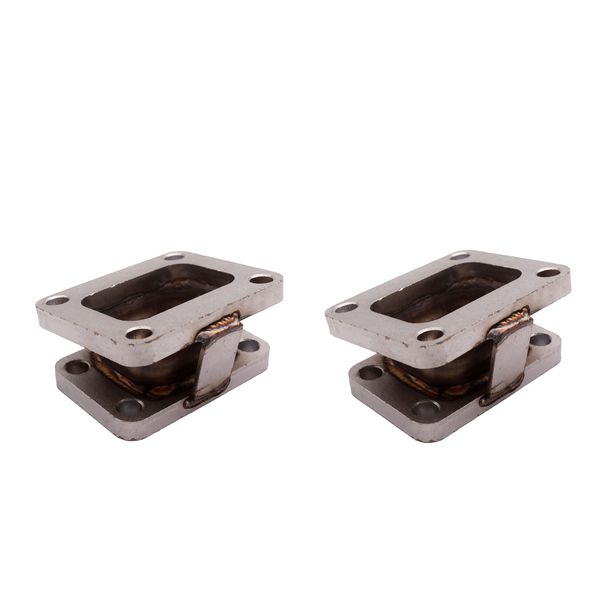 

2pcs t3 to t4 stainless flange turbo exhaust manifold swap converter adapter 15Â°