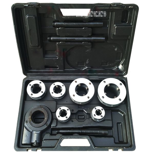 

quality portable handhold manual threader iron galvanized pipe threading machine kit 1 set plastic box with 6 dies power tool