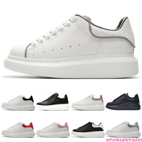 

2019 classic mens women casual shoes black white green red gold pink suede leather skateboarding trainers sneaker shoes size 36-44