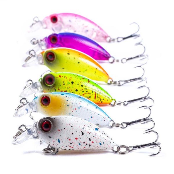 

6pcs/lot crankbait fishing lures 4cm 2.5g pike wobblers artificial bait hard trout swimbait bass pesca carp fishing tackle