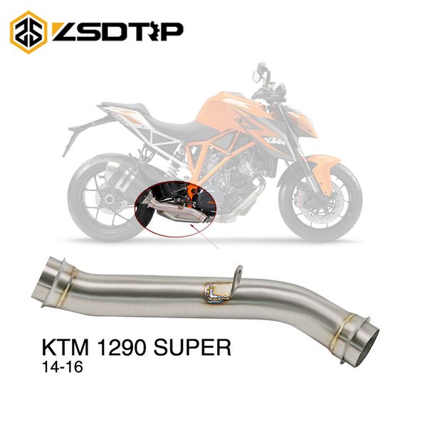 

zsdtrp motorcycle eliminator down pipe exhaust muffler link pipe for 1290 super duke r superduke r 2014 2015 2016