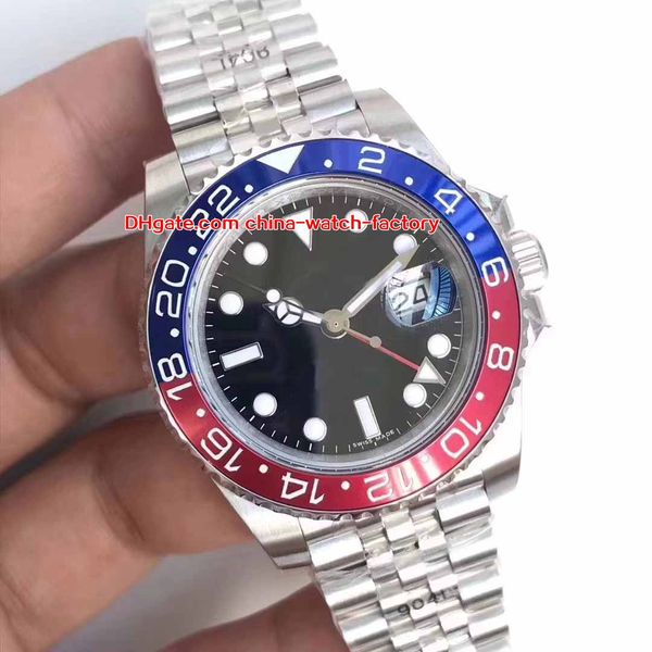 

items 90l steel 40mm gmt 126710 126710blro pepsi jubilee bracelet swiss eta 2836 movement automatic mens watch watches, Slivery;brown