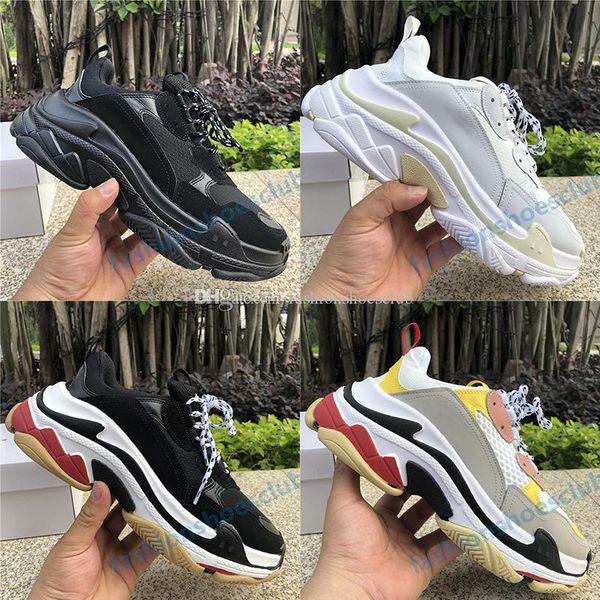 

2019 paris fashion luxury triple-s mens designer shoes womens men black pink gym red blue triple black white sneakers trainers boots