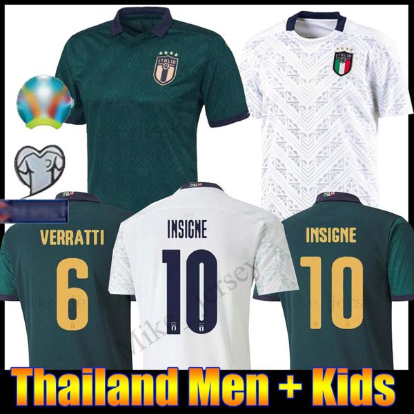 

man and kids kit 2019 2020 italy soccer jersey 19 20 home away jorginho el shaarawy bonucci insigne bernardeschi football piero shirt, Black;yellow