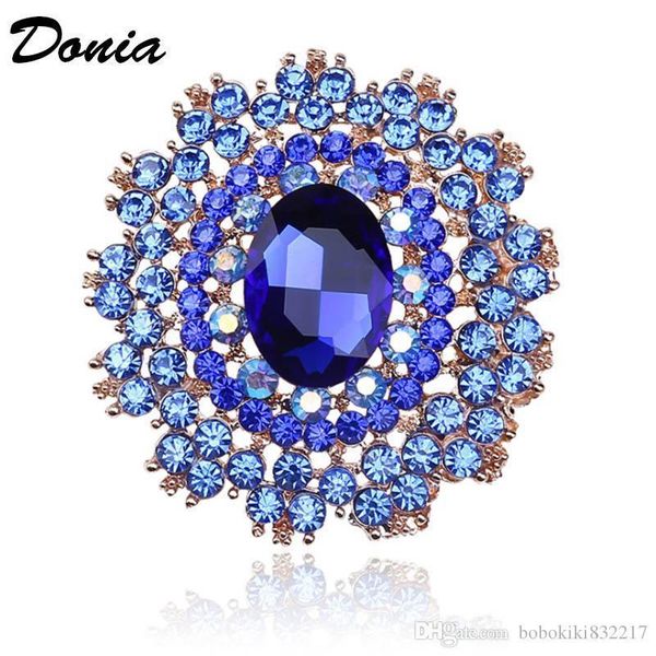 

donia jewelry european and american popular brooch beautiful flower large brooch gift brooch coat scarf accessories, Gray
