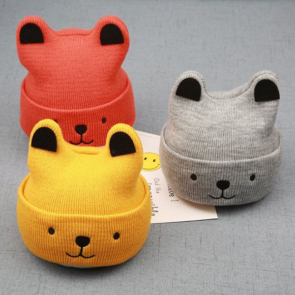 

emmababy дети девочки мальчики hat winter warm вязания knit hat 4 цвета малышей infant девочек для мальчиков cap 4 мес до 5 лет, Yellow