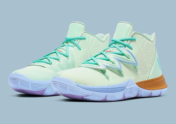 

kyrie v squidward kids pack sales wholesale with box 2019 irving 5 gs boys basketball shoes store us4-us12, Black