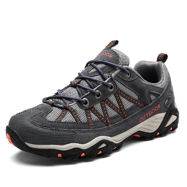 

women men leather hiking shoes outdoor explore multi-fundtion walking trekking sneakers wear-resistance climbing sport shoes