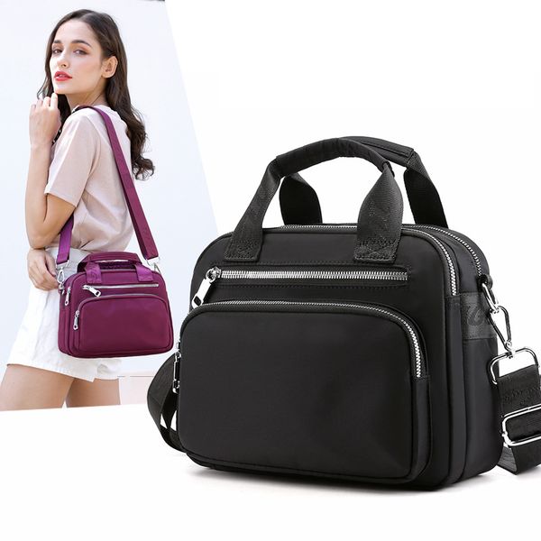 

2019 new casual nylon bag shoulder bags messenger multilayer bag waterproof nylon lady mom casual handbag bolsos sac a main