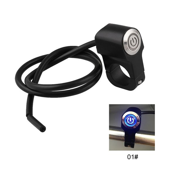 

motorcycle button switch 7/8" 22mm handlebar mount control switch with indicator light hazard brake power motorbike accessories