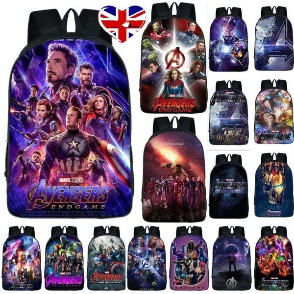 

Marvel Avengers 4 Рюкзак для эндшпиля Школьная сумка 3D-печать Сумка из полиэстера Рюкзак
