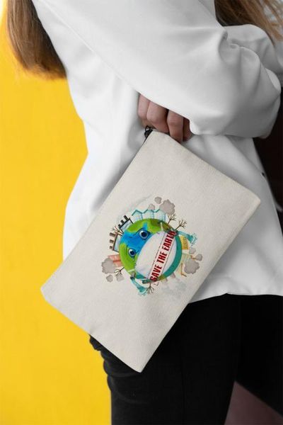 

angemiel clutch save the earth portfolio hand makeup bag, Silver