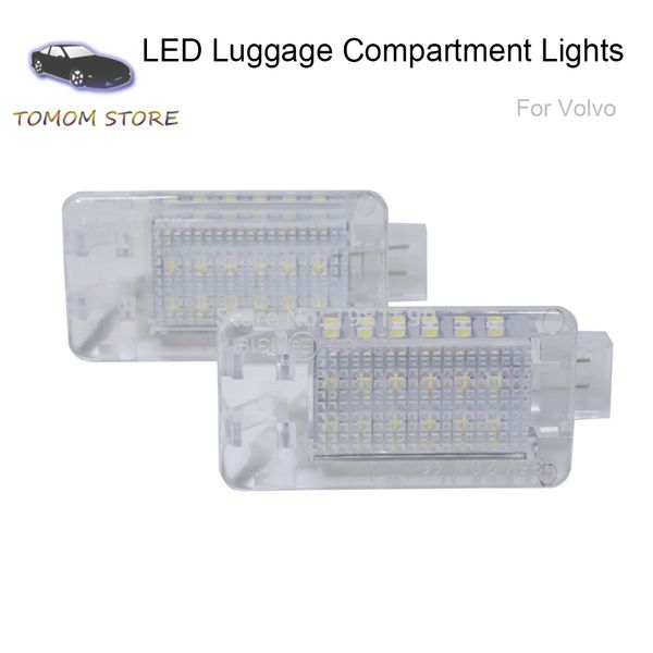 

2pcs светодиодные фонари хобот для багажного отделения c30 s60 s80 v70 v60 xc70 xc90 v40 v50 xc60 автомобильные фары белый