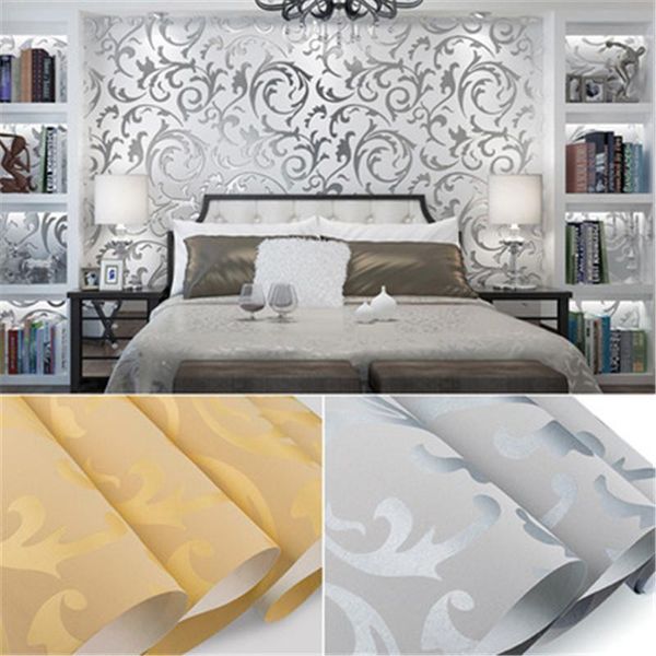 

3d luxury non-woven wallpaper roll european flower wall paper for bedroom living room l background home decor 53cm x 10m