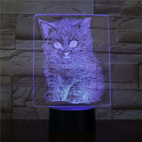 

3d lamp animal cats birthday gift for children atmosphere touch sensor fast delivery led night light lamp for decoration