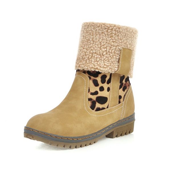 

blxqpyt fashion new winter warm women long boots fur snow boots female waterproof warm med heel lage size 34-46 2312, Black