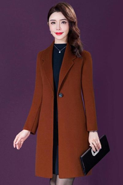 

куртка kpop одежда 2020 новых женщин brand chic досуг женщины смесь coat элегантный средней длины тонкий корейское верхняя одежда плюс разме, Black