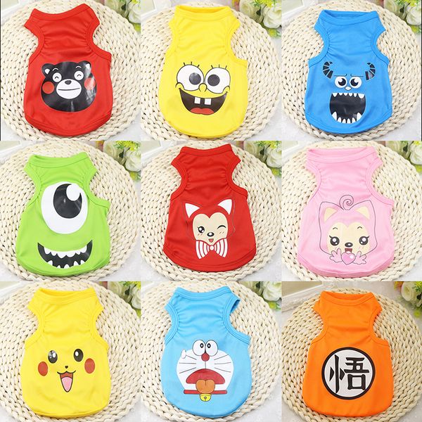

new fashion sports dog clothes t shirt costume yorkshire chihuahua puppy pet dog clothing cool summer cat shirt vest xs-xxl