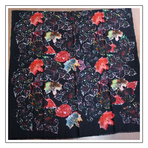 

colorful leaves thin cashmere scarf headband scarves multi function beauty gift wholesale drop shipping yr10