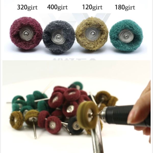 

40pcs/set mini brush scouring pad abrasive wheel nylon fiber grinding sanding head buffing deburring rotary tool polishing wheel