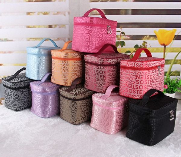 

woman extra large capacity cosmetic bags big travel toiletry bag letter pattern necessary organ makeup bag storage