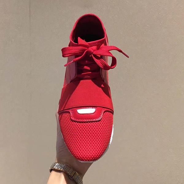

with box sneaker nude blue black red white race runner casual shoe woman fashion low cut lace up mesh trainer