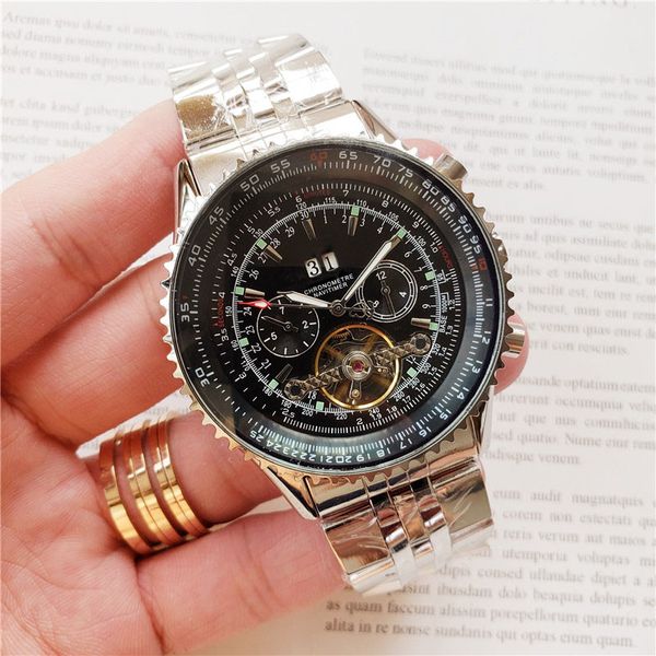 

2020 fashion brands br17 watches men luxury mens mechanical watch military montre homme male wristwatch relojes without box alina, Slivery;brown