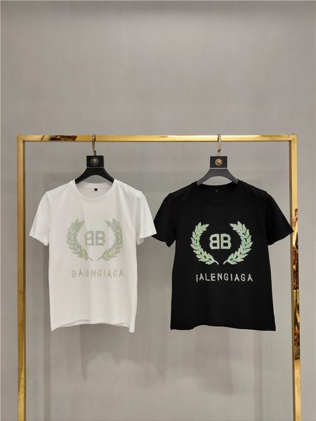 

2020ss весна и лето новый высококачественный хлопок печать с коротким рукавом круглый вырез панели футболка размер: -l-xl-xxl-xxxl цвет: че, Gray