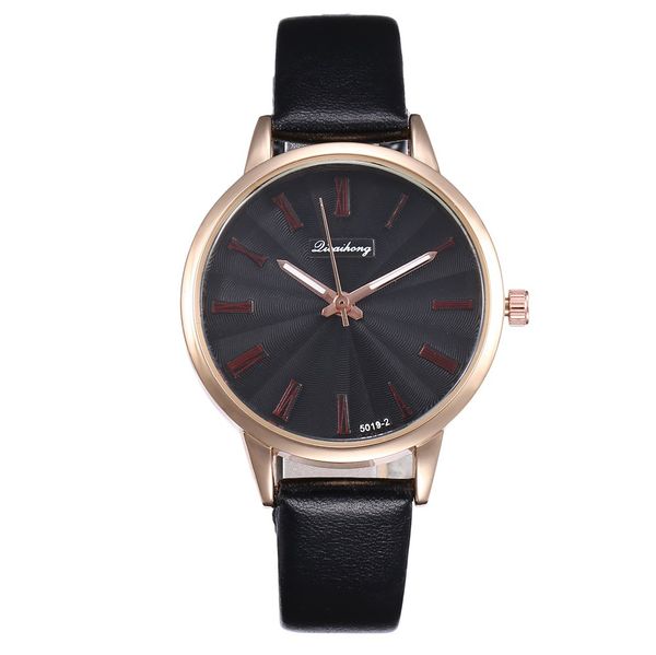 

2019 watch women fashion leather band wristwatch quartz round ladies luxury bayan kol saati zegarek damski watches, Slivery;brown