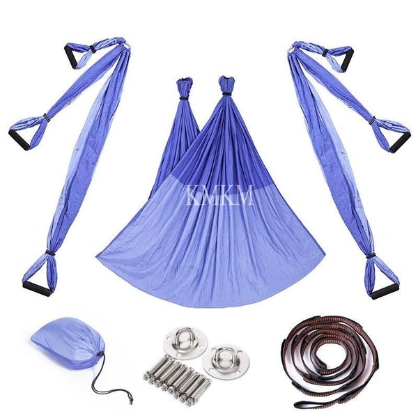 

fitness yoga hammock yoga swing trapeze inversion anti-gravity aerial straps high strength fabric decompression with 6 grip hand