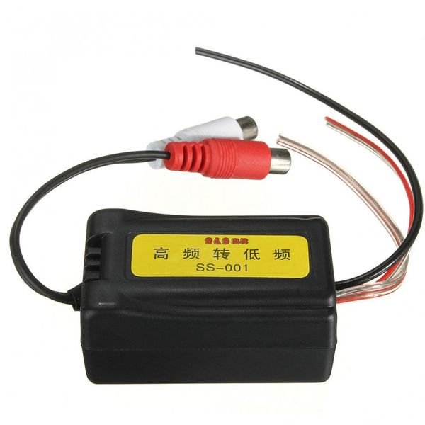 

high to low level car speaker rca converter with ground wire