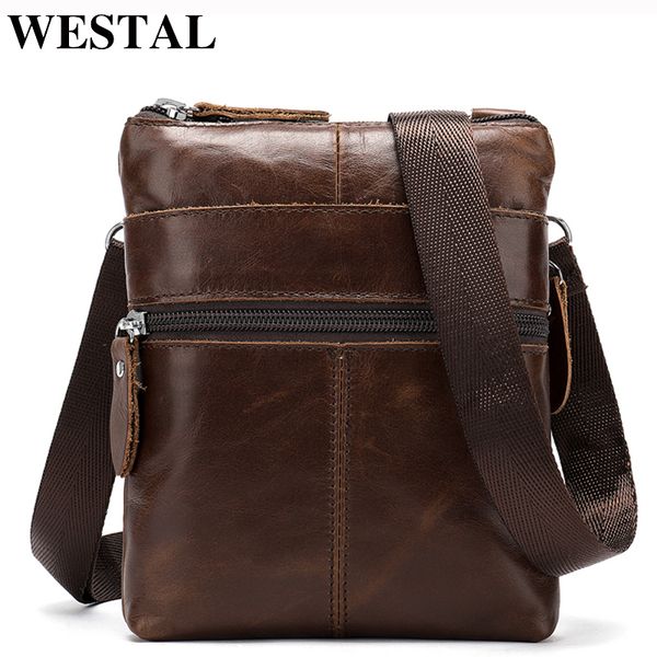

westal women bags genuine leather messenger bag men shoulder bag female small crossbody bags for man leather handbags