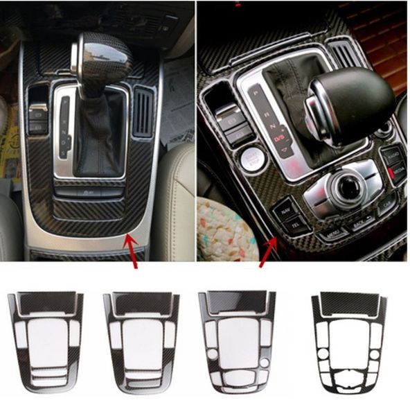 For Audi A4 B8 A5 Carbon Fiber Center Console Gear Shift Panel Decor Cover Trim Custom Vehicle Interior Customise Car Interior From Hncsyuanlongying