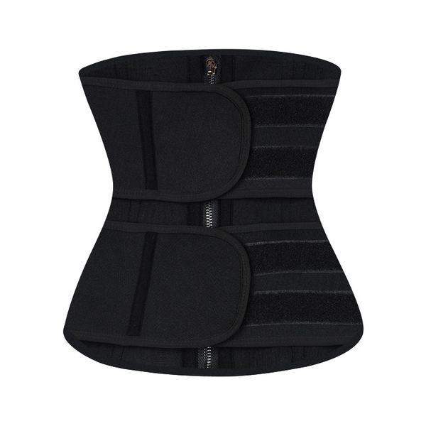 

women slimming belt waist trainer neoprene shape corset sauna sweat faja sport girdles shaper lumbar trimmer modeling straps shapewear, Black;white
