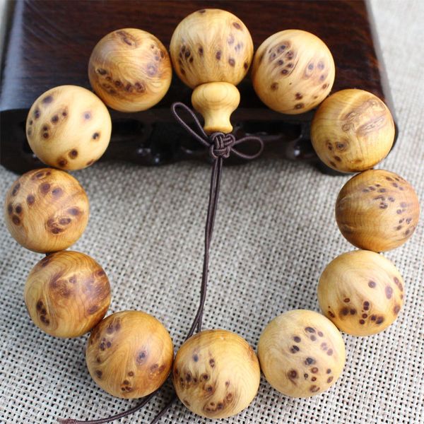 

manufacturers wholesale taihang mountain arborvitae bracelets 2.0 men and women buddhist prayer bead sparrow eyes aged old mater, Silver