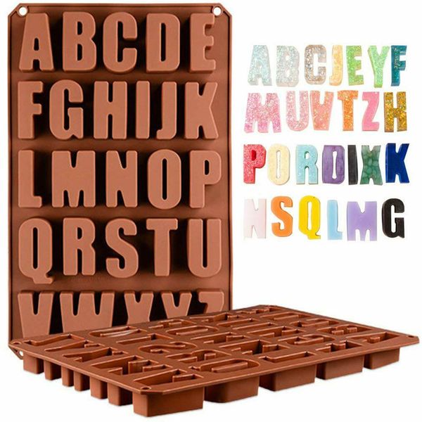 

new silicone chocolate mold 26 letters shapes baking tools non-stick silicone cake jelly candy 3d mold diy kitchen backware tool