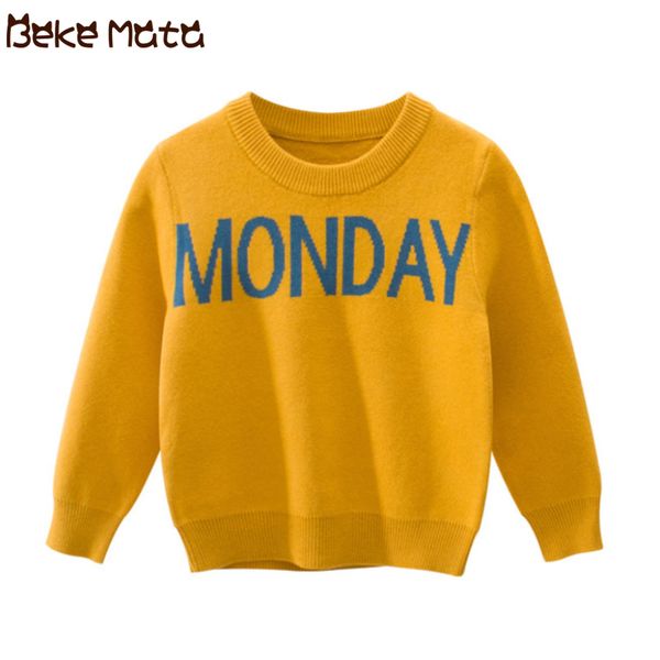 

kids boys sweater long sleeve 2020 spring toddler girl sweater letter print child boy clothes casual knitted children sweaters, Blue