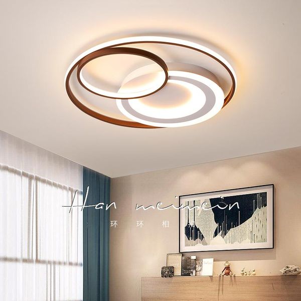 

modern ceiling lights led lamp for living room bedroom study room white brown color surface mounted ceiling lamp deco ac110-220v