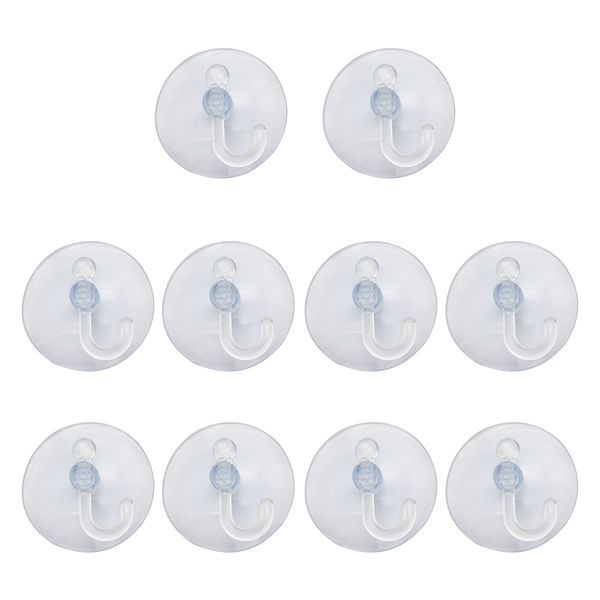 

10 pcs glass home wall storage plastic hanger suction hook cup strongly gripped mushroom kitchen transparent decoration car