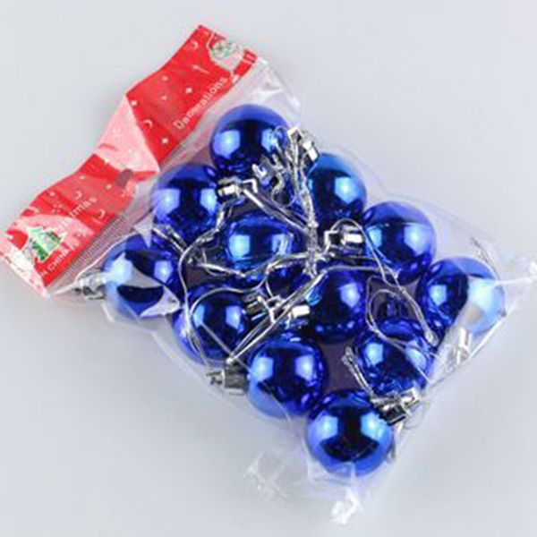 

12pcs/set 3cm christmas tree xmas balls decorations fashion bauble hanging party drop pendant for diy xmas party