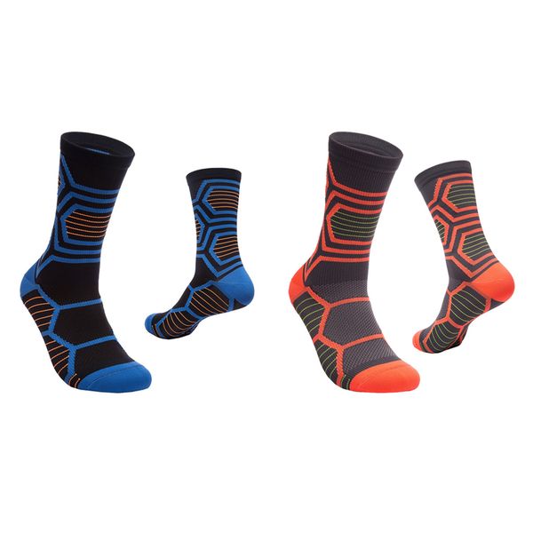 

2pairs compression socks for women&men ,for running,travel,cycling, White;red