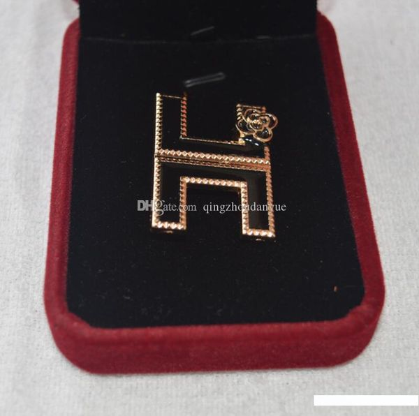 

fashion creative style simple drop oil english brooch rectangular brooch suit badge badge, Gray