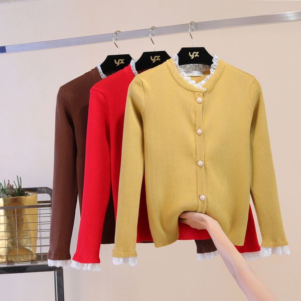 

bygouby knitted cardigan sweater 2019 spring autumn lacing casual outwear coat ladies v neck cardigan's jacket, White