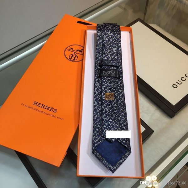 

designer tie h pattern jacquard tie men's new tie series 2019 luxury products twill silk handmade, Blue;purple