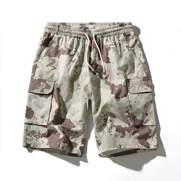 

mens sell fashion breathable camouflage cargo short pants male hip hop street casual loose shorts, White;black